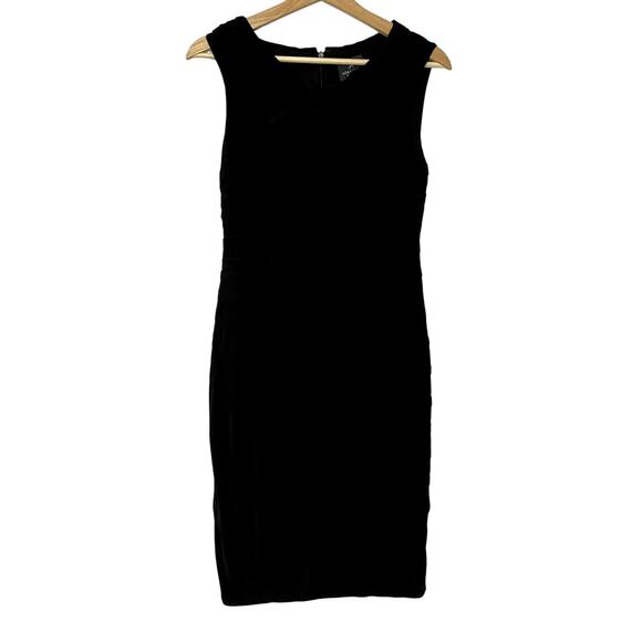 Adrianna Papell Dresses & Skirts - Adrianna Papell LBD black dress asymetric flutter sleeveless career size 4